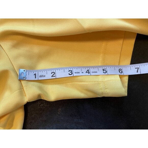 Vintage LBH Yellow High Waisted Elastic Waistband Shorts Sz 8 - Picture 9 of 9